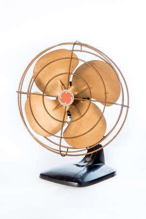 vintage fan isolate on white backgroundの写真素材