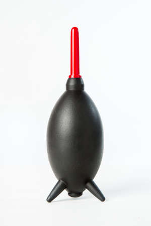 air blower for cleaning camera and lens on white backgroundの写真素材