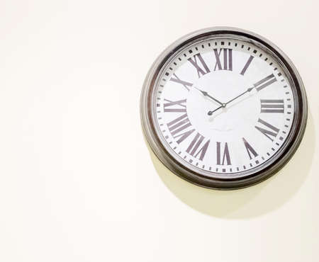 Vintage clock on wall.