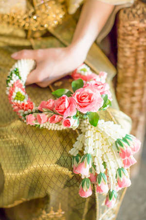 Flower garlands of thai style