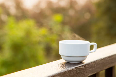 Cup of Coffee with beautiful Bacgroundの写真素材