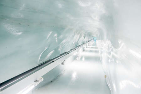ice tunnel of Jungfraujoch Alps, Switzerlandの写真素材