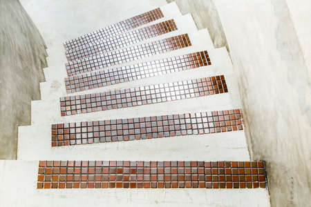 Modern Cement with mosaic stairsの写真素材