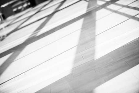 Light and shadow in an abandoned buildingの写真素材