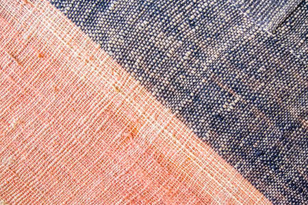 thai silk handcraft peruvian style rug surface close up の写真素材