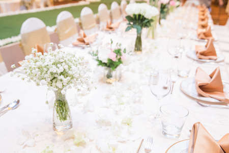 Wedding table settingの写真素材