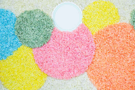 colorful flowers background for wedding sceneの写真素材