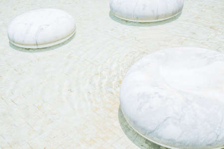 mable in pool for decorationの写真素材