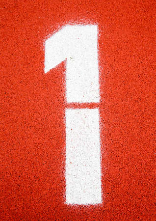 Running track, number 1の写真素材