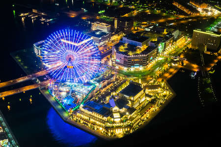 Bird's eye view from Yokohama landmark showing the Yokohamaのeditorial素材