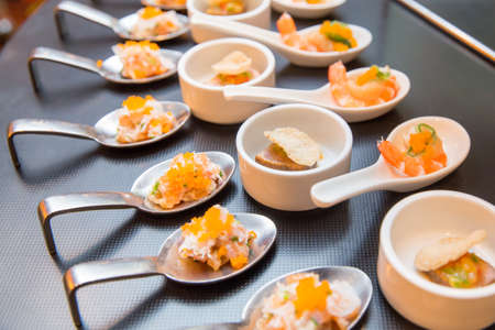 Sweet dessert in cocktail wedding partyの写真素材