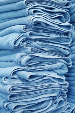 Stacked gray spa towelsの写真素材