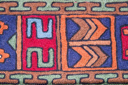 Beautiful colorful fabric design in indian styleの写真素材