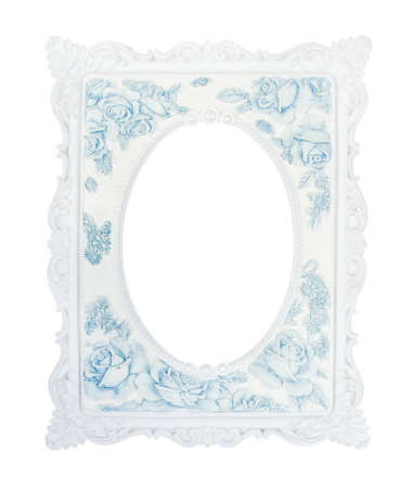The antique frame on the white backgroundの写真素材