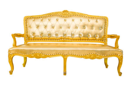 vintage luxury gold chairの写真素材
