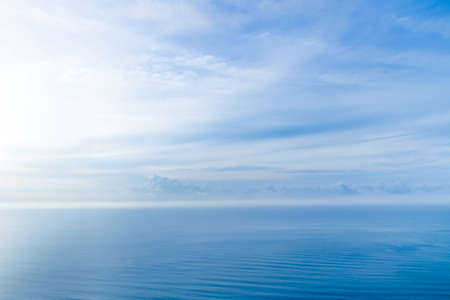 blue sea and clouds on skyの写真素材