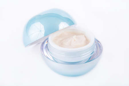 cosmetic cream in container isolated on white background