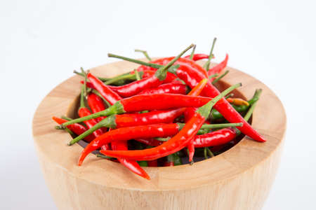 red chile & mortar isolated on white background