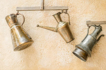 old Arabian brass waresの写真素材