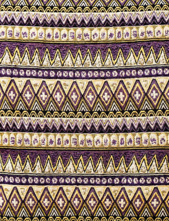 thai silk handcraft peruvian style rug surface close up More this motif & more textiles peruvian stripe beautiful background tapestry persian nomad detail pattern farabic fashionable textile.の写真素材