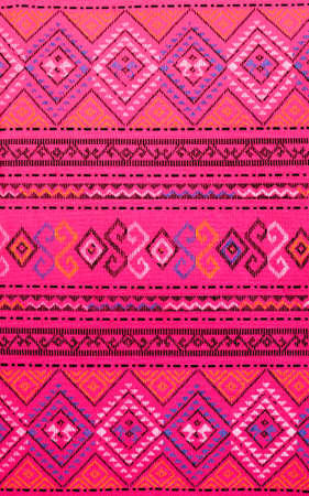 thai silk handcraft peruvian style rug surface close up More this motif & more textiles peruvian stripe beautiful background tapestry persian nomad detail pattern farabic fashionable textile.の写真素材