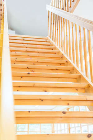 wooden stairsの写真素材