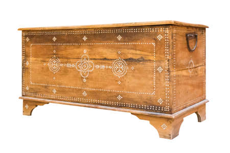 Antique wooden trunk
