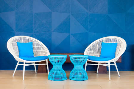 table and chairs in living roomの写真素材