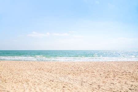 Empty sea and beach background with copy space