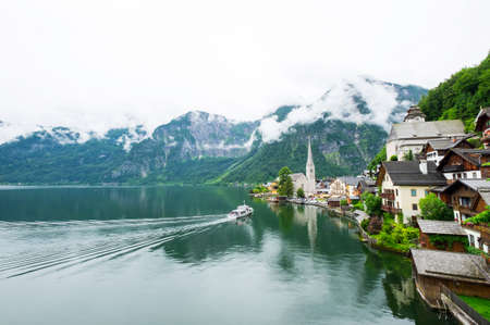 View of Hallstatt. Village in Austria.のeditorial素材