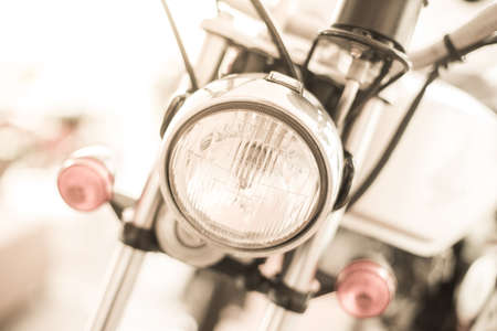 vintage motorcycle : effect colorの写真素材