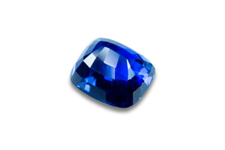 Blur sapphire isolated on white backgroundの写真素材