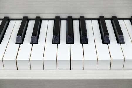 white Piano keyboard backgroundの写真素材