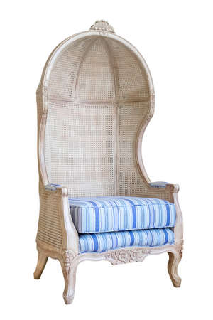 vintage armchair isolated on white background, clipping pathの写真素材