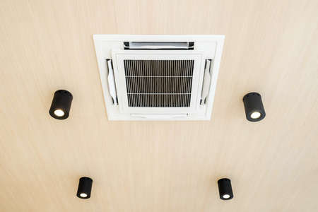 Ceiling mounted cassette type air conditionerの写真素材