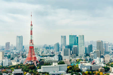 Tokyo tower, landmark of Japanのeditorial素材