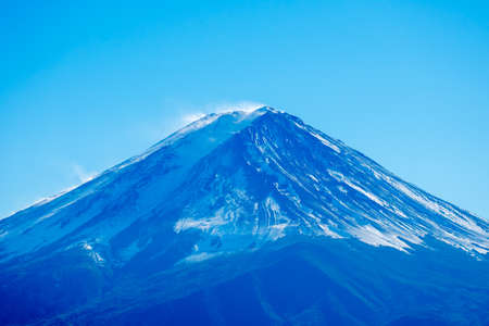 Mount Fuji with snow-covered at Kawaguchiko, Japanの写真素材