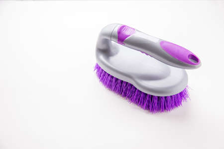 toilet brush isolated on white backgroundの写真素材
