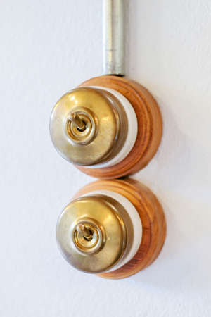 Old Vintage light switchの写真素材