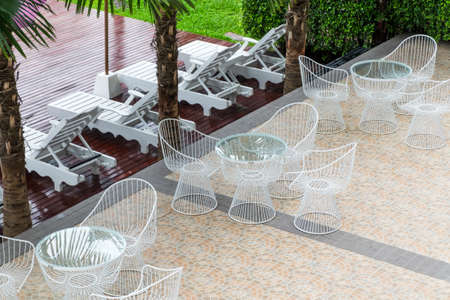 Garden table and chairsの写真素材