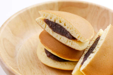 dorayaki isolated on white backgroundの写真素材