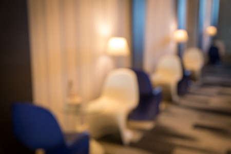 Abstract Blurred background of hotel lobbyの写真素材