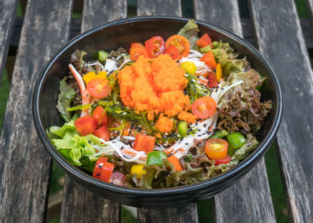 Japanese seafood salad - healthy foodの写真素材