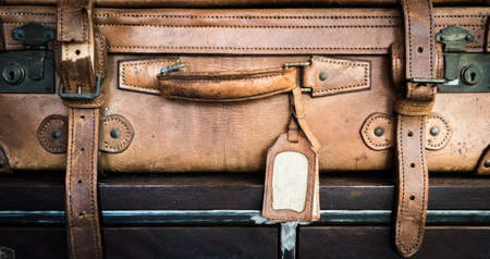 close up vintage suitcase backgroundの写真素材
