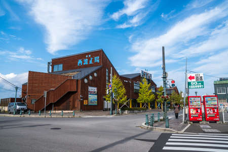 HOKKAIDO, JAPAN - Oct 2, 2017: The Kanemori Red Brick Warehouse in Hakodate portのeditorial素材