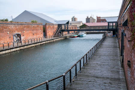 The Kanemori Red Brick Warehouse in Hakodate portの写真素材