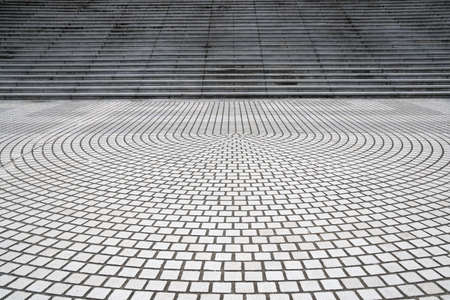 Concrete floor texture with Marble stairsの写真素材