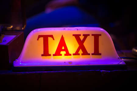 Taxi signの写真素材