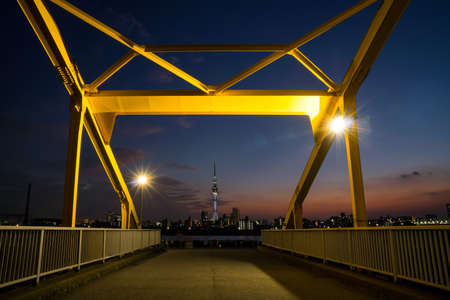 TOKYO - Sep 30, 2017 : View of Tokyo Sky Tree (634m) , the highest free-standing structure in Japan...