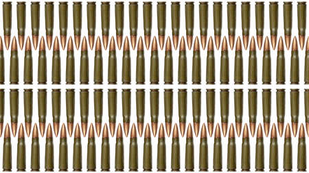 Seamless texture of bullets isolated on white background.の写真素材